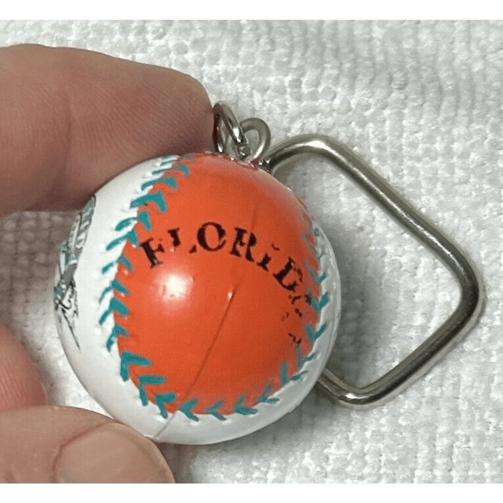 Vintage MLB Florida Marlins Baseball Sports Brat Keychain 1986 J.F.S.